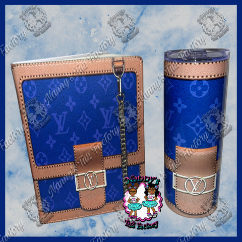 Custom LV Inspired Journal Tumbler Set (Holiday Bonus) - Free Keychain